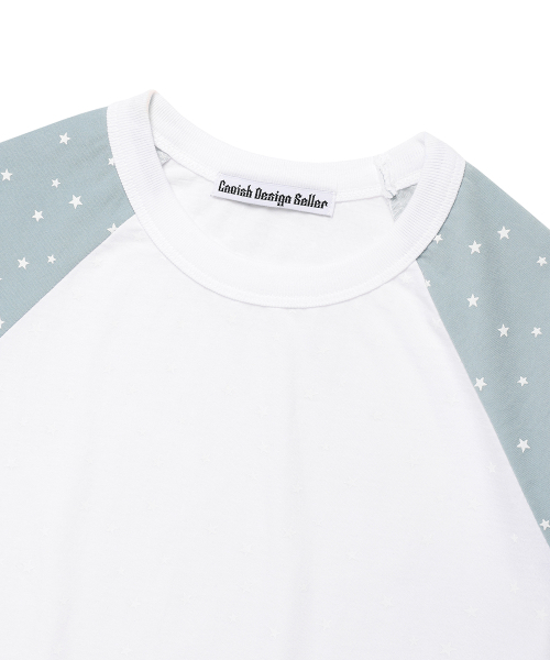 Cavish(カビシ)の「CAVISH x LELBO BROWN W STAR RAGLAN SS TEE WHITE(CV2FMFT545C)(Tシャツ/カットソー・レディース・ホワイト・FREE)」の4枚目の写真