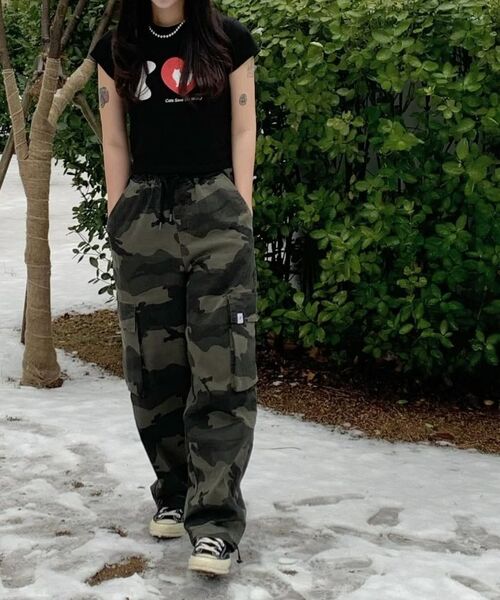 ITZAVIBE（イッザバイブ）の「I LOVE CAT CROP T SHIRT（Tシャツ/カットソー・レディース・その他・ONE SIZE）」の5枚目の写真