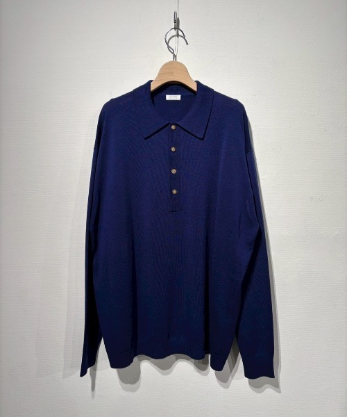 crepuscule(クレプスキュール)の「crepuscule L/S Polo (2601-013)(ポロシャツ・メンズ・ブラック/ブルー系その他・0/1/2)」の14枚目の写真
