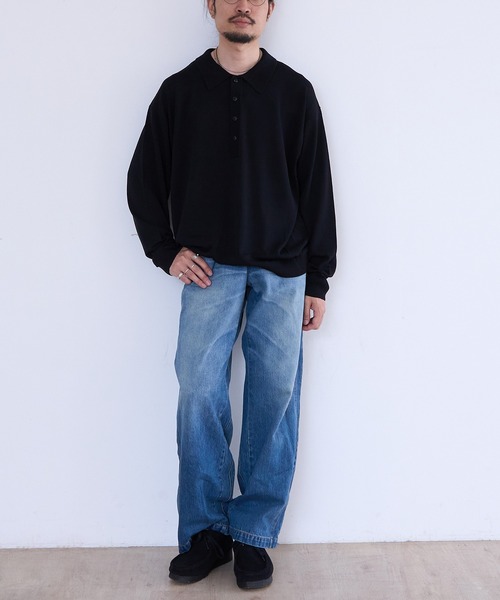 crepuscule(クレプスキュール)の「crepuscule L/S Polo (2601-013)(ポロシャツ・メンズ・ブラック/ブルー系その他・0/1/2)」の11枚目の写真