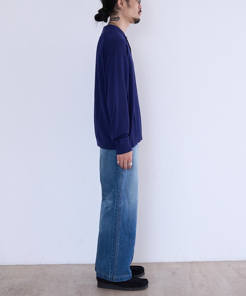 crepuscule(クレプスキュール)の「crepuscule L/S Polo (2601-013)(ポロシャツ・メンズ・ブラック/ブルー系その他・0/1/2)」の4枚目の写真