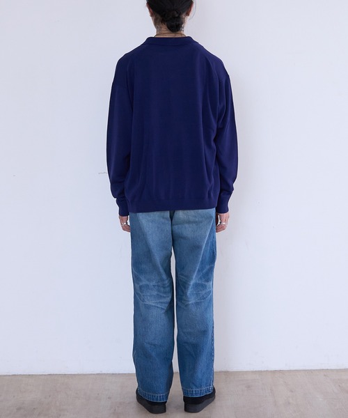 crepuscule(クレプスキュール)の「crepuscule L/S Polo (2601-013)(ポロシャツ・メンズ・ブラック/ブルー系その他・0/1/2)」の5枚目の写真