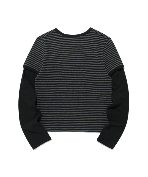 ISTKUNST(イストクンスト)の「ATTUNE ST LAYERD L/S TEE_BLACK(IK2FFFT552A)(Tシャツ/カットソー・レディース・ブラック・FREE)」の3枚目の写真