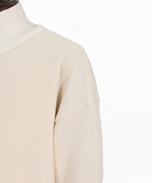 UN-FILLED(アンフィルド)の「mlt5558- UF DOG WAFFLE LONG SLEEVE T-shirt ロンT(ビーグル)-着丈前後差有(SDUF-2604BGL-M)(Tシャツ/カットソー・メンズ・アイボリー/グレー/ホワイト・ONE SIZE)」の10枚目の写真