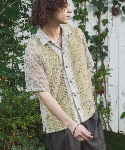 CASPER JOHN(キャスパージョン)の「Nep KARAMI shirts/ネップカラミシャツ(シャツ/ブラウス・メンズ・ブラック/ホワイト/ネイビー・MEDIUM/X-SMALL/LARGE/SMALL)」の1枚目の写真