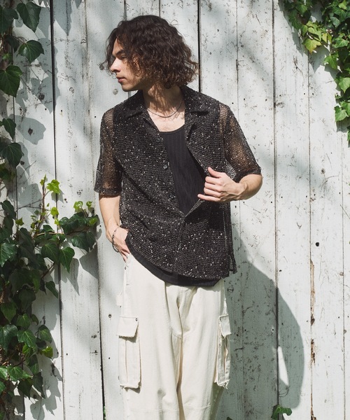 CASPER JOHN(キャスパージョン)の「Nep KARAMI shirts/ネップカラミシャツ(シャツ/ブラウス・メンズ・ブラック/ホワイト/ネイビー・MEDIUM/X-SMALL/LARGE/SMALL)」の7枚目の写真