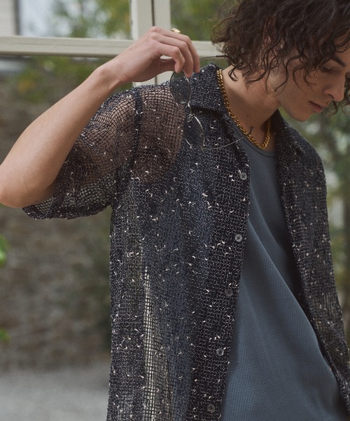 CASPER JOHN(キャスパージョン)の「Nep KARAMI shirts/ネップカラミシャツ(シャツ/ブラウス・メンズ・ブラック/ホワイト/ネイビー・MEDIUM/X-SMALL/LARGE/SMALL)」の11枚目の写真