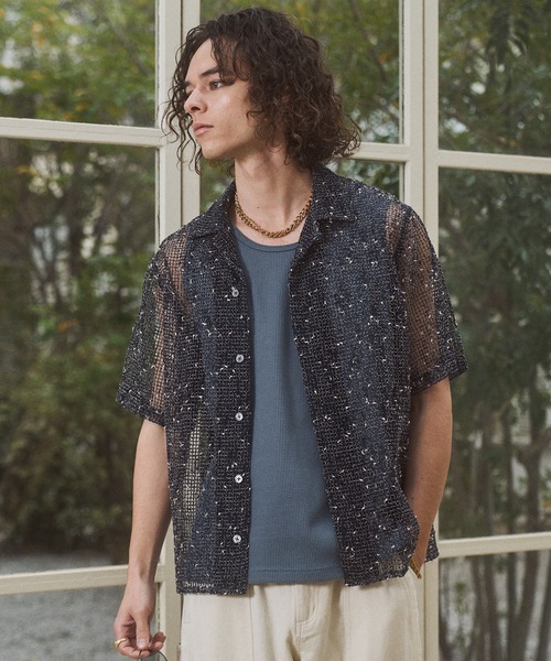 CASPER JOHN(キャスパージョン)の「Nep KARAMI shirts/ネップカラミシャツ(シャツ/ブラウス・メンズ・ブラック/ホワイト/ネイビー・MEDIUM/X-SMALL/LARGE/SMALL)」の10枚目の写真