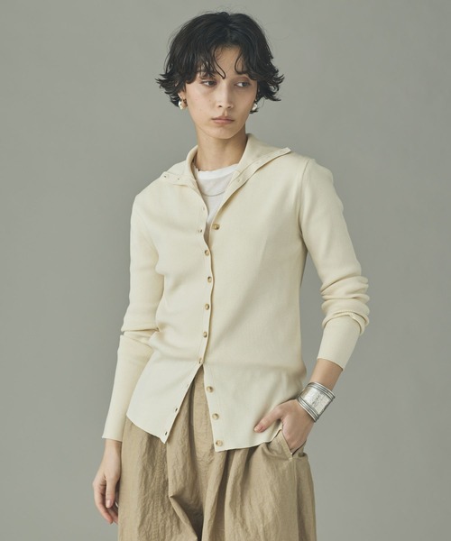 Curensology(カレンソロジー)の「Curensology(カレンソロジー)/ドライウールニットプルオーバー(ニット/セーター・レディース・ホワイト/ブラック/ブラウン・FREE)」の10枚目の写真
