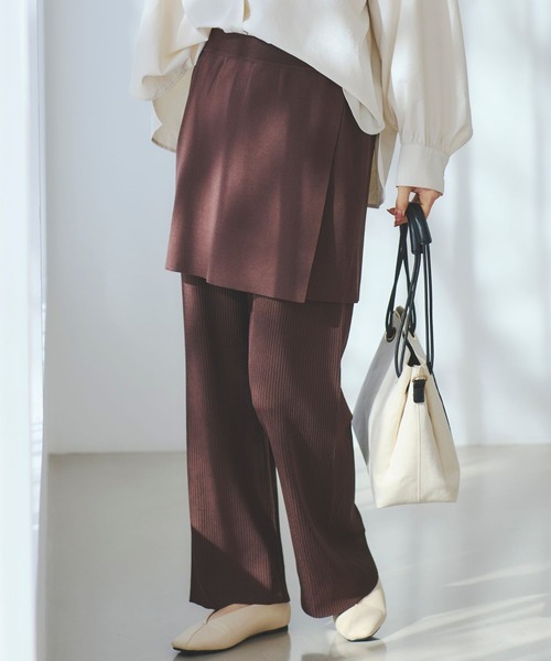 Elura（エルーラ）の「サラサラタッチ2WAYスカート/643260（スカート・レディース・ブラック/ホワイト/ブラウン・FREE）」の3枚目の写真