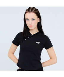 RT V NECK TEE(BLACK)