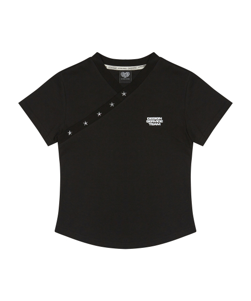 LUVISTRUE(ラヴイズトゥルー)の「RT V NECK TEE(BLACK)(Tシャツ/カットソー・レディース・その他・FREE)」の2枚目の写真