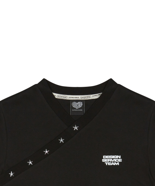 LUVISTRUE(ラヴイズトゥルー)の「RT V NECK TEE(BLACK)(Tシャツ/カットソー・レディース・その他・FREE)」の4枚目の写真