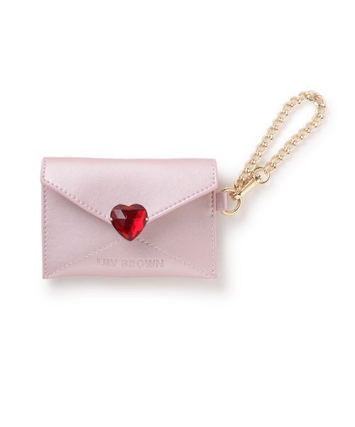 LILY BROWN（リリーブラウン）の「ラブレターカードケース（カードケース・レディース・ホワイト/シルバー/ピンク・F）」の4枚目の写真