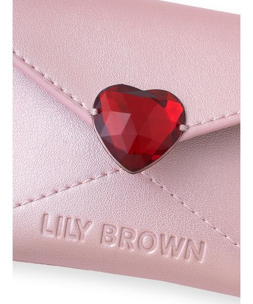 LILY BROWN（リリーブラウン）の「ラブレターカードケース（カードケース・レディース・ホワイト/シルバー/ピンク・F）」の6枚目の写真