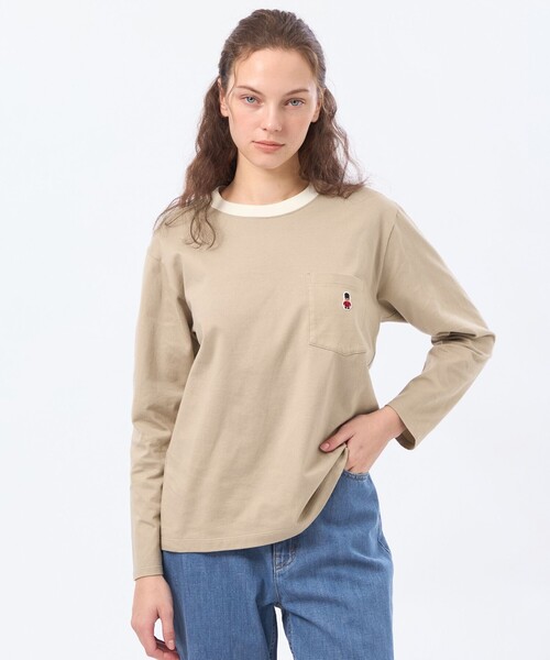 MACKINTOSH PHILOSOPHY(マッキントッシュ フィロソフィー)の「バッキンガムベア リンガーロンT(Tシャツ/カットソー・レディース・ブルー/ブラック/ベージュ・38)」の3枚目の写真