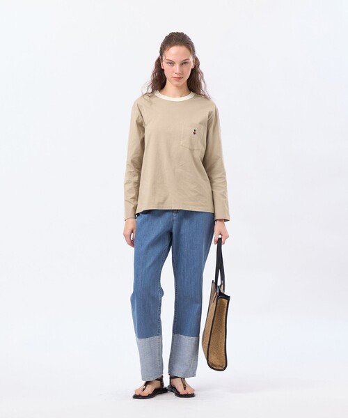 MACKINTOSH PHILOSOPHY(マッキントッシュ フィロソフィー)の「バッキンガムベア リンガーロンT(Tシャツ/カットソー・レディース・ブルー/ブラック/ベージュ・38)」の6枚目の写真