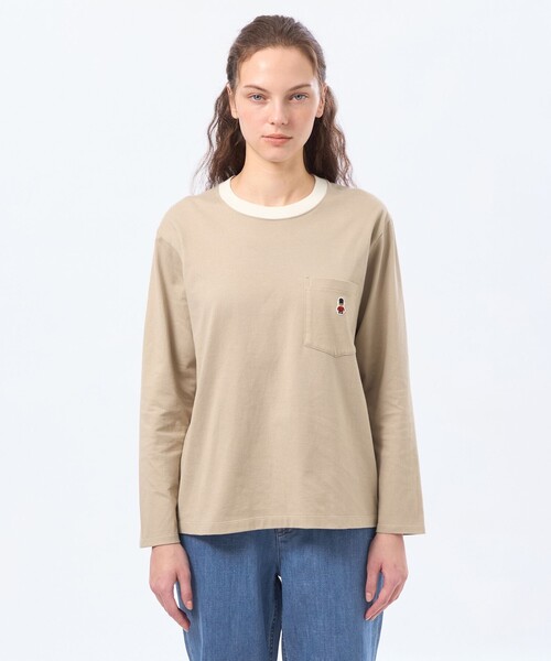 MACKINTOSH PHILOSOPHY(マッキントッシュ フィロソフィー)の「バッキンガムベア リンガーロンT(Tシャツ/カットソー・レディース・ブルー/ブラック/ベージュ・38)」の7枚目の写真