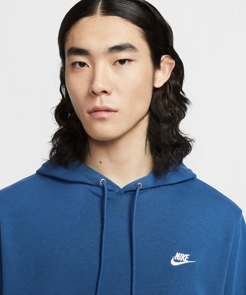 NIKE（ナイキ）の「ナイキ NIKE ナイキ クラブ FTプルオーバーL/Sフーディ（スウェット・メンズ・アイボリー/ブルー・S/M/L/LL/3L）」の5枚目の写真