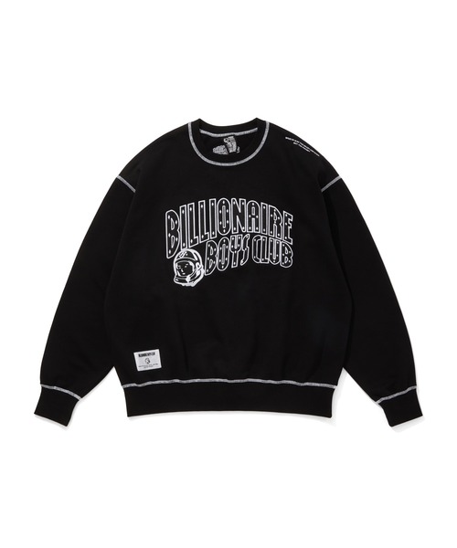 BILLIONAIRE BOYS CLUB(ビリオネア・ボーイズ・クラブ)の「FELT LOGO SWEATSHIRT ARCH LOGO(スウェット・メンズ・ネイビー/グレー/ブラック・X-LARGE/LARGE/MEDIUM)」の1枚目の写真