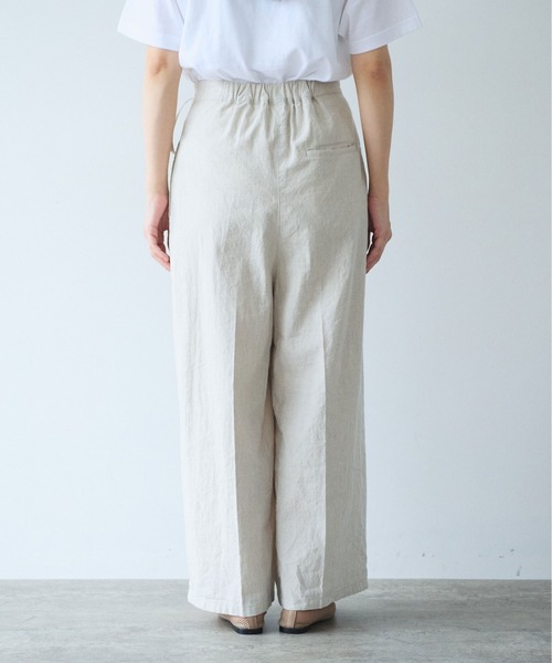 yuni（ユニ　）の「高密度Cotton/Linen high waist wrap  パンツ（その他パンツ・レディース・アイボリー・S/M）」の12枚目の写真