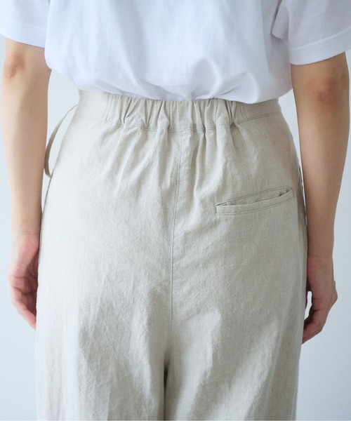 yuni（ユニ　）の「高密度Cotton/Linen high waist wrap  パンツ（その他パンツ・レディース・アイボリー・S/M）」の15枚目の写真