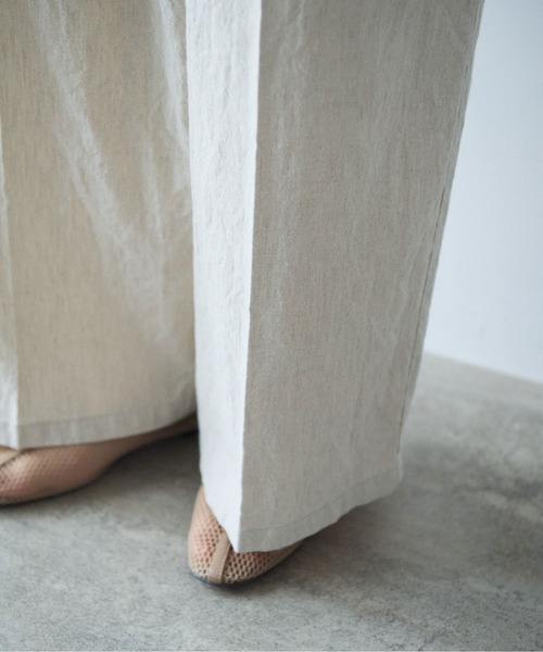 yuni（ユニ　）の「高密度Cotton/Linen high waist wrap  パンツ（その他パンツ・レディース・アイボリー・S/M）」の16枚目の写真