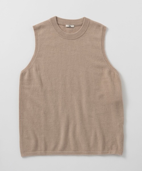 Bie(ビエ)の「シルクブレンド ニットベスト(ベスト・レディース・ライトブラウン/ライトグレー/ホワイト・M/S)」の15枚目の写真