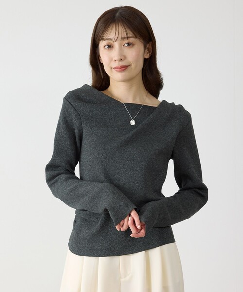 Jayro(ジャイロ)の「ドレープニットプルオーバー(ニット/セーター・レディース・ベージュ/チャコールグレー/ライトグレー/ピンク・M)」の14枚目の写真