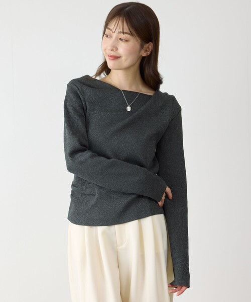 Jayro(ジャイロ)の「ドレープニットプルオーバー(ニット/セーター・レディース・ベージュ/チャコールグレー/ライトグレー/ピンク・M)」の16枚目の写真