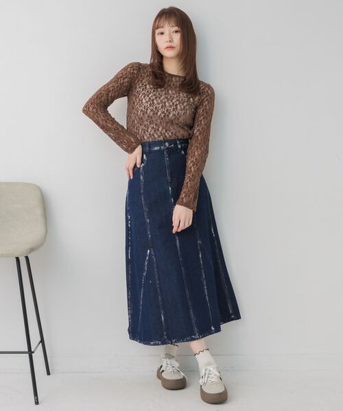 RETRO GIRL(レトロガール)の「起毛レースインナー(Tシャツ/カットソー・レディース・ブラウン/ブラック/ナチュラル・FREE)」の16枚目の写真