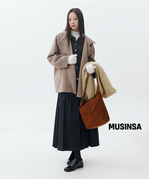 MONGDOL(モンドル)の「ハーフネックスリットリブニット MDKT121_5カラー(ニット/セーター・レディース・ライトグレー/チャコールグレー/ブラック/アイボリー・F)」の11枚目の写真