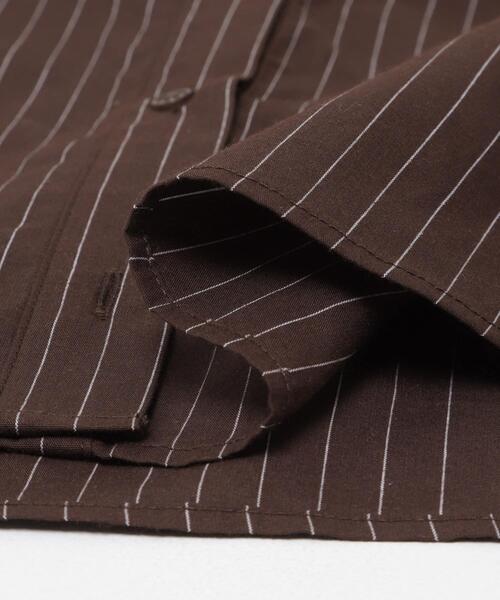 KBF(ケイビーエフ)の「ストライプBIGシャツ(シャツ/ブラウス・レディース・ブラウン/アイボリー・ONE)」の5枚目の写真