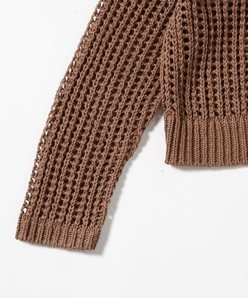 Demi-Luxe BEAMS（デミルクス ビームス）の「3ゲージ コットン メッシュ カーディガン（カーディガン/ボレロ・レディース・ライトブラウン/ホワイト系その他6・ONE SIZE）」の8枚目の写真