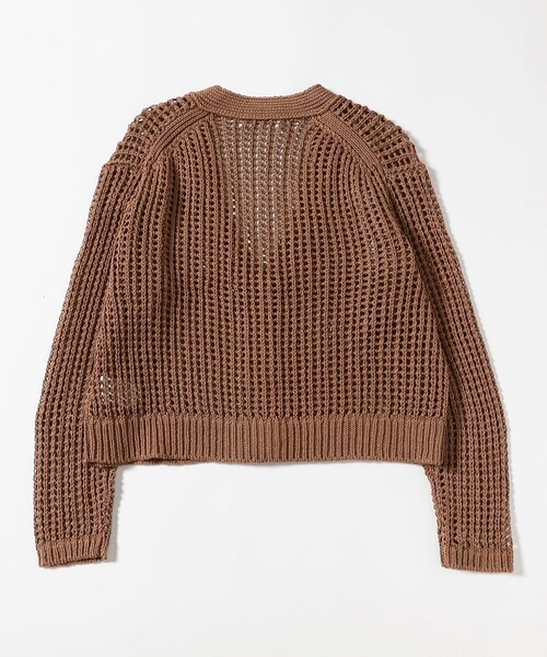 Demi-Luxe BEAMS（デミルクス ビームス）の「3ゲージ コットン メッシュ カーディガン（カーディガン/ボレロ・レディース・ライトブラウン/ホワイト系その他6・ONE SIZE）」の9枚目の写真