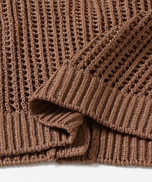 Demi-Luxe BEAMS（デミルクス ビームス）の「3ゲージ コットン メッシュ カーディガン（カーディガン/ボレロ・レディース・ライトブラウン/ホワイト系その他6・ONE SIZE）」の11枚目の写真