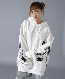 over print|オーバープリントのパーカー(ホワイト/白色系)通販 over print|オーバープリントのパーカー(ホワイト/白色系)通販