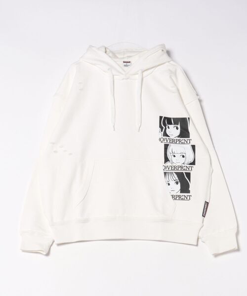 over print(オーバープリント)の「overprint/オーバープリント/SIGNBOARD Hoodie 7th Anniversary(パーカー・レディース・ホワイト/ブラック・L/S/M/2XL/XL)」の10枚目の写真