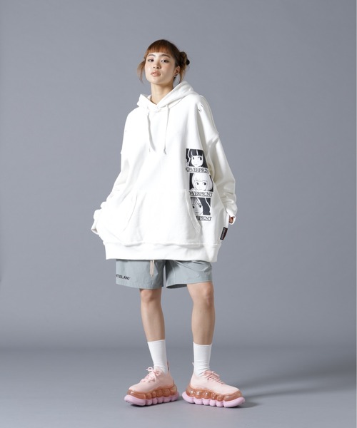 over print(オーバープリント)の「overprint/オーバープリント/SIGNBOARD Hoodie 7th Anniversary(パーカー・レディース・ホワイト/ブラック・L/S/M/2XL/XL)」の5枚目の写真