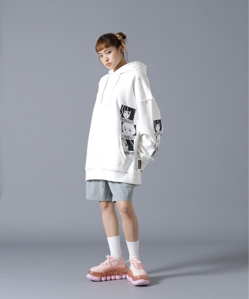over print(オーバープリント)の「overprint/オーバープリント/SIGNBOARD Hoodie 7th Anniversary(パーカー・レディース・ホワイト/ブラック・L/S/M/2XL/XL)」の6枚目の写真