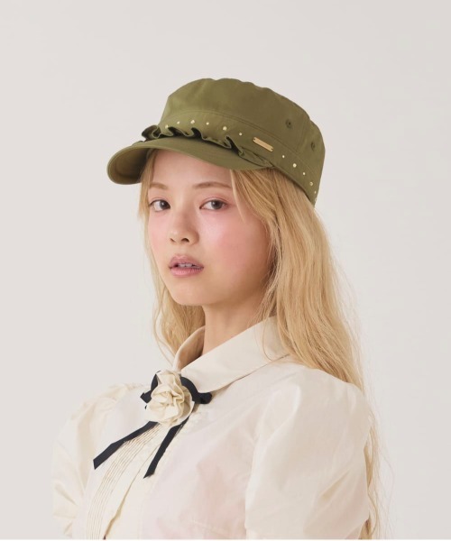 kaorinomori（カオリノモリ）の「kaorinomori  リオンドゴール / カオリノモリ（キャップ・レディース・ピンク/モスグリーン/ネイビー・FREE）」の6枚目の写真