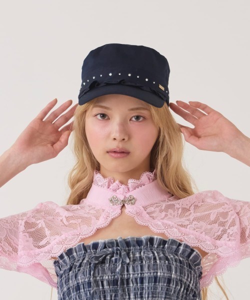 kaorinomori（カオリノモリ）の「kaorinomori  リオンドゴール / カオリノモリ（キャップ・レディース・ピンク/モスグリーン/ネイビー・FREE）」の9枚目の写真