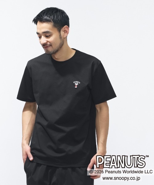 PEANUTS（ピーナッツ）の「ピーナッツ  UVカットドライグラフィックTシャツ JOE COOL（Tシャツ/カットソー・メンズ・ネイビー/ホワイト/ブラック・LL/L/M/S/3L）」の3枚目の写真