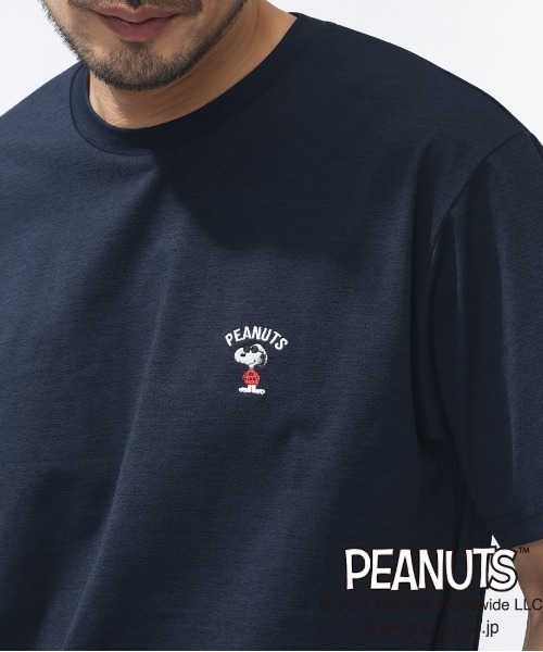 PEANUTS（ピーナッツ）の「ピーナッツ  UVカットドライグラフィックTシャツ JOE COOL（Tシャツ/カットソー・メンズ・ネイビー/ホワイト/ブラック・LL/L/M/S/3L）」の4枚目の写真