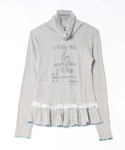 CERCA(チェルカ)の「Nia(ニア)/【ウィッシュコアアイテム】ドット柄 ペプラムトップス(Tシャツ/カットソー・レディース・グレー・MEDIUM)」の12枚目の写真