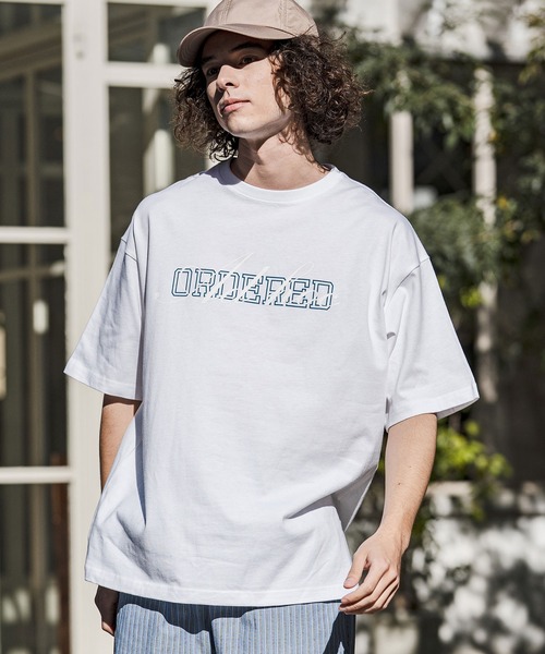 CAMBIO（カンビオ）の「mt10258-ビッグシルエットプリントT（ORDERED） Tシャツ(2601123MCB)（Tシャツ/カットソー・メンズ・ホワイト/ブラック/グレー・S/M/L/XL）」の5枚目の写真