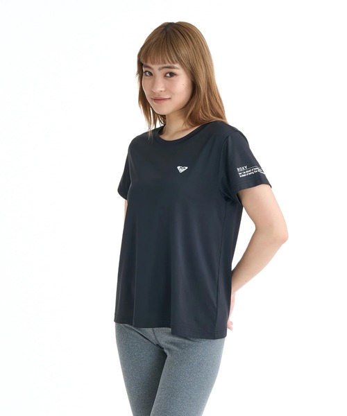 ROXY(ロキシー)の「ROXY ウィメンズ FITNESS FLOW MODE Tシャツ 【2026年春夏モデル】/ロキシーUVカット速乾ワンポイントロゴ半袖Tシャツ(Tシャツ/カットソー・レディース・ブラック/グレー/ミント/ホワイト・LARGE/MEDIUM)」の16枚目の写真