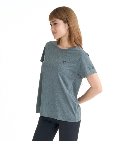 ROXY(ロキシー)の「ROXY ウィメンズ FITNESS FLOW MODE Tシャツ 【2026年春夏モデル】/ロキシーUVカット速乾ワンポイントロゴ半袖Tシャツ(Tシャツ/カットソー・レディース・ブラック/グレー/ミント/ホワイト・LARGE/MEDIUM)」の7枚目の写真