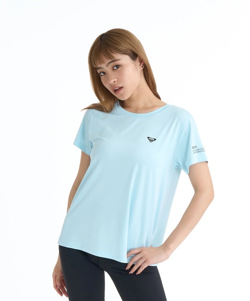ROXY(ロキシー)の「ROXY ウィメンズ FITNESS FLOW MODE Tシャツ 【2026年春夏モデル】/ロキシーUVカット速乾ワンポイントロゴ半袖Tシャツ(Tシャツ/カットソー・レディース・ブラック/グレー/ミント/ホワイト・LARGE/MEDIUM)」の14枚目の写真