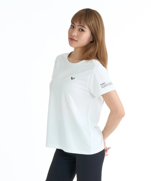 ROXY(ロキシー)の「ROXY ウィメンズ FITNESS FLOW MODE Tシャツ 【2026年春夏モデル】/ロキシーUVカット速乾ワンポイントロゴ半袖Tシャツ(Tシャツ/カットソー・レディース・ブラック/グレー/ミント/ホワイト・LARGE/MEDIUM)」の15枚目の写真